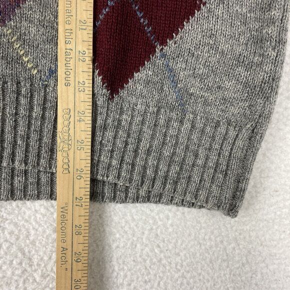 Vintage Stanley Blacker Sweater Vest Mens Size L 100% Shetland Wool Knit Italy - Picture 11 of 12